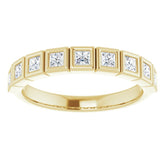14K Yellow 1/2 CTW Natural Diamond Anniversary Band